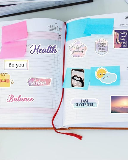 Vision Board Stickers for Women - 50Pcs Self Care Planner Stickers, Positive Affirmations Stickers for Journal, Healing Journey Vision Board Supplies Kit, Relaxation Themed