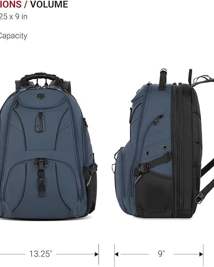SwissGear 1900 Scansmart TSA 17 Laptop Backpack, Blueberry, 19-Inch