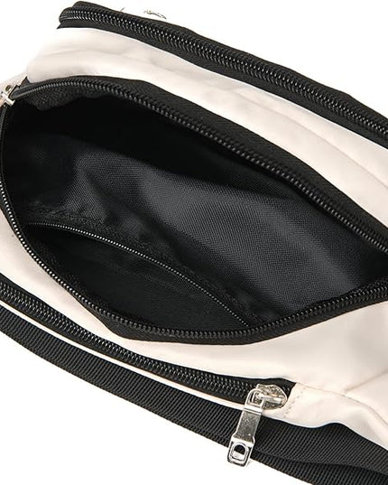 DAITET Crossbody Fanny Pack for Men&Women,Large Waist Bag & Hip Bum Bag with Adjustable Strap for Outdoors Workout Traveling Casual Running Hiking Cycling