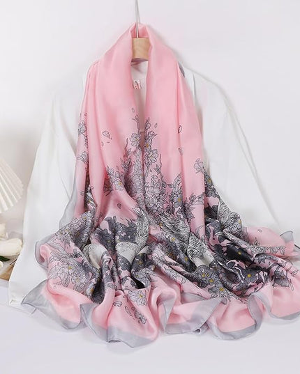 Silk Scarf Mulberry Silk Fashion Scarves Long Lightweight Shawl Wrap …
