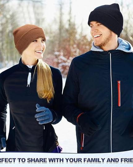 Winter Beanie Hats Bulk for Men Women Beanie Cap for Donation Cozy Knitted Cuffed Skull Cap Gift Soft Ski Hat