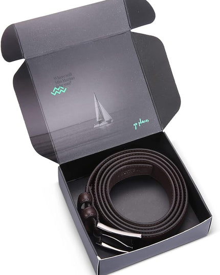 Marino’s Premium Belt Men, Genuine Leather Dress Belt for Men, Casual Mens Belt in Gift Box