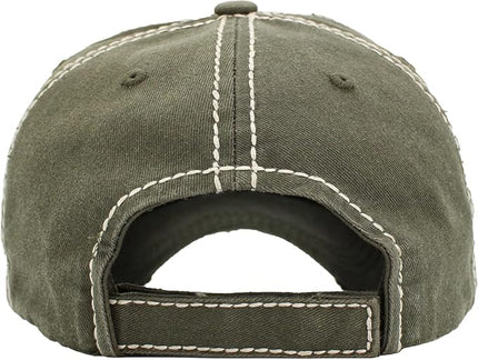 KBETHOS Vintage Washed Distressed Cotton Dad Hat Baseball Cap Adjustable Polo Trucker Unisex Style Headwear