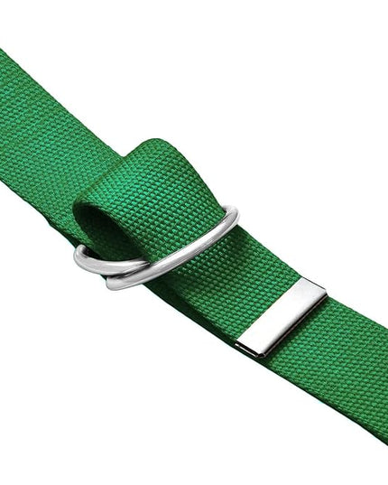 Falari Canvas Web Belt Metal Double D Ring Buckle for Men Women Casual Cloth Military Style Belt 1 1/2" Wide