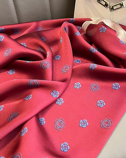 Fashion Scarves Scarf 100% Silk Feeling Scarf Silk Like Scarves Long Lightweight Sunscreen Shawls for Women