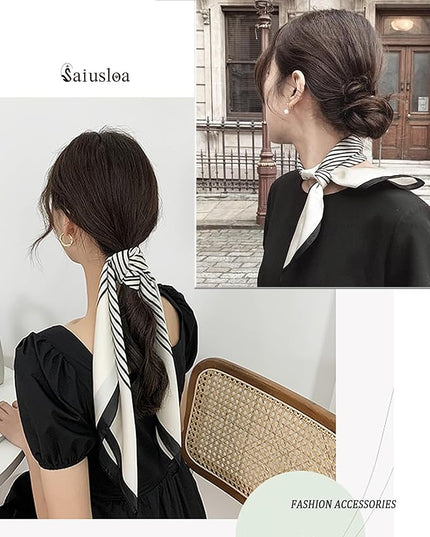 Neck Scarf For Womens Silky Head Scarves Hair Bandanas Square Scarf Fashion Accessories lightweight