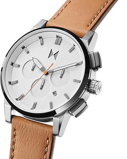MVMT Chrono II Men’s Chronograph Watch – Ceramic Bracelet, Water Resistant, Minimalist Timepiece, Gift for Him