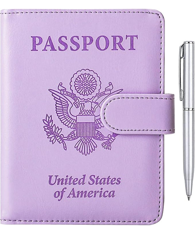 TIGARI Passport Holder for Travel Women Men, PU Leather Waterproof RFID Wallet Cover Case Sleeve, Valentines Day Gifts, Vacation Plane Cruise Travel Document Organizer Essentials
