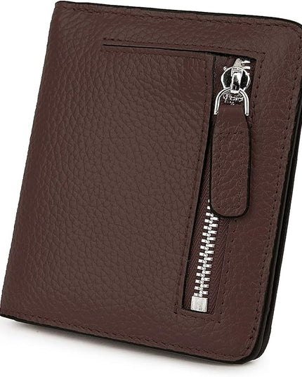 AINIMOER Small Leather Wallet for Women, Ladies Credit Card Holder RFID Blocking Women's Mini Bifold Pocket Purse