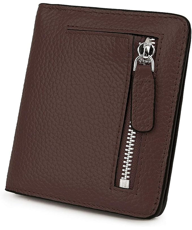 AINIMOER Small Leather Wallet for Women, Ladies Credit Card Holder RFID Blocking Women's Mini Bifold Pocket Purse