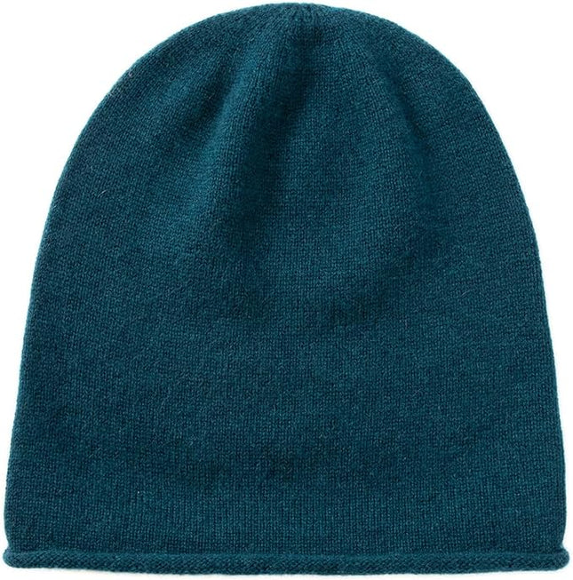 Villand 100% Cashmere Slouchy Beanie Hat for Women, Knitted Ladies Soft Warm Cashmere Skull Beanies Cap
