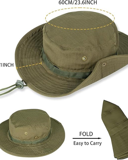 Sun Hats for Men Women Boonie Hat UPF 50+ Bucket Hat Wide Brim UV Protection Fishing Hiking Safari Outdoor Hats
