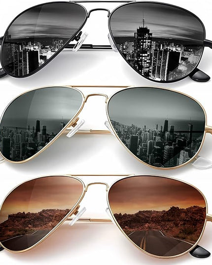 KALIYADI Classic Aviator Sunglasses for Men Women Driving Sun glasses Polarized Lens UV Blocking