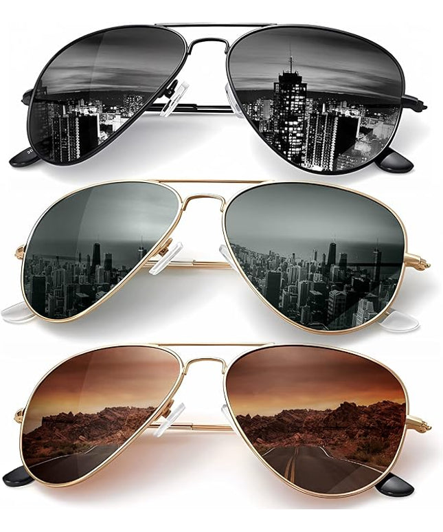 KALIYADI Classic Aviator Sunglasses for Men Women Driving Sun glasses Polarized Lens UV Blocking