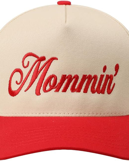 MIRMARU Two-Tone Vintage Canvas Trucker Hats for Men & Women, Adjustable Size Baseball Caps with Trendy Embroidered Design