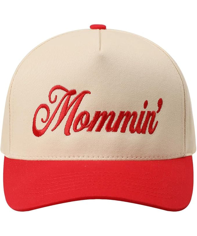 MIRMARU Two-Tone Vintage Canvas Trucker Hats for Men & Women, Adjustable Size Baseball Caps with Trendy Embroidered Design