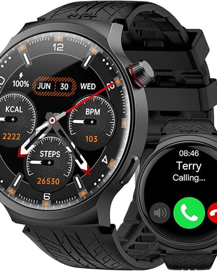Smart Watches for Men, 1.85” Ultra Large Screen, 120 Days Battery Life, Smart Watch with Al Voice Assistant, Bluetooth Calling, Heart Rate & SpO2 Monitor, Fitness Tracker for Android iOS