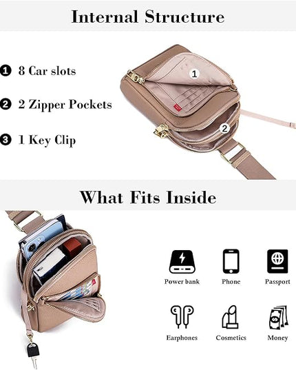 INICAT RFID Blocking Sling Bag Anti Theft Crossbody Bags Women Valentine's Day Gifts Travel Purses Vegan Leather