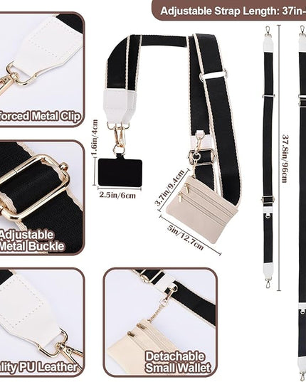 XANGNIER Clip and Go Strap for Phone with Wallet Crossbody, Phone Strap with Zippered Wallet, Adjustable Anti Theft Cellphone Lanyard for Women, Cellphone Chain Accessories,Multicolor 11