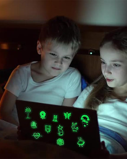Glow in The Dark Neon Water Bottle Stickers for Kids, 70 Pcs Waterproof Vinyl Laptop Decals, Teens Girls Boys Adults Phone Case Skateboard Luggage Decor