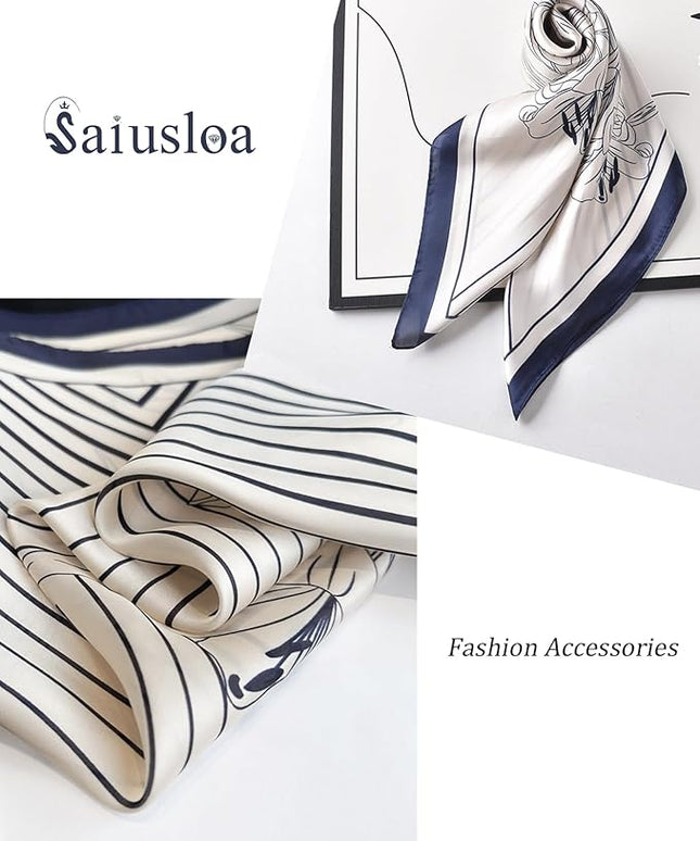 Neck Scarf For Womens Silky Head Scarves Hair Bandanas Square Scarf Fashion Accessories lightweight
