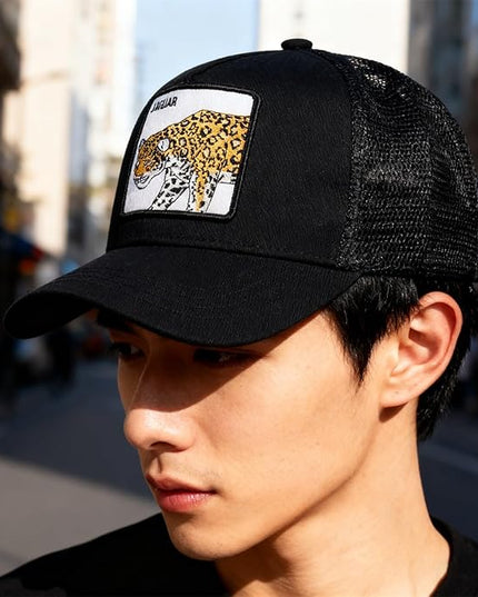 Classic Unisex Various Animal Series Embroidery Farm Adjustable Mesh Snapback Trucker Hat