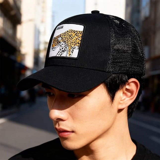 Classic Unisex Various Animal Series Embroidery Farm Adjustable Mesh Snapback Trucker Hat