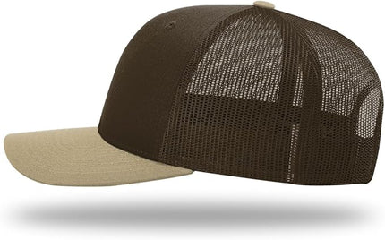 Richardson 112 Trucker Hat - Premium Adjustable Snapback Hat - Structured Six Panel Richardson Blank Caps