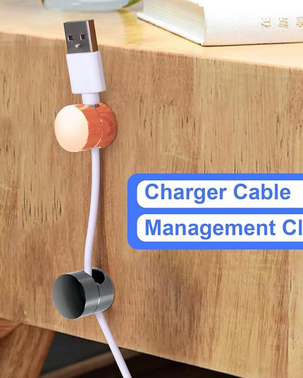 8 Sets Charger Holders for Cords, 8 Colors Adjustable Cable Anchor Holders, Adhesive Metal Cord Clips, Cable Management Wire Organizers for Desk, Office, Nightstand