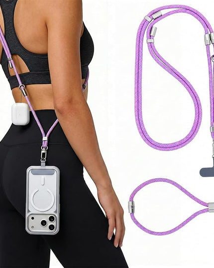 Phone Lanyard & Phone Wrist Strap, 3 in 1 Adjustable Anti Theft Phone Strap for Travel Hiking Cycling Climbing