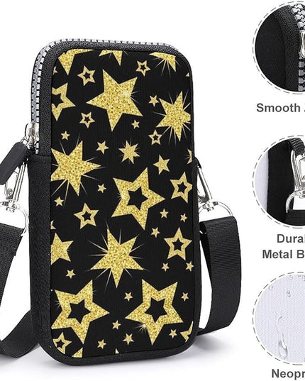 Unisex Small Crossbody Bags, Women Men Portable Adjustable Crossbody Phone Wallet Pouch