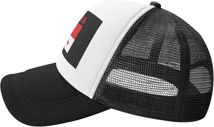 Cute Flag Baseball Cap for Men Women Mesh Trucker Hat Adjustable Patriotic Snapback Baseball Hat for Sports Running