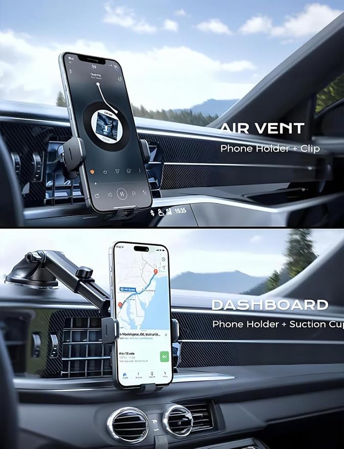 CHGeek Wireless Car Charger, 2026 Upgrade 15W Fast Charging Auto Clamping Car Phone Holder Charger, Phone Holders for car Mount, fit for iPhone 17 16 15 14 13 Mini Pro Max XR,Samsung Galaxy S25 Ultra