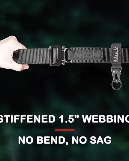 MOZETO Tactical Belts for Men 1.5" Nylon EDC CCW Gun Belt for Concealed Carry Holsters with Heavy Duty Quick Release Buckle