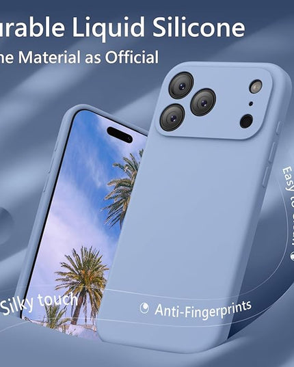 FireNova Magnetic for iPhone 17 Pro Max Case, Compatible with MagSafe, [Integrated Silicone Camera Control Button] [Camera Protection] Anti-Scratch Microfiber Lining Phone Case, 6.9", Light Blue
