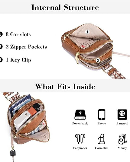 INICAT RFID Blocking Sling Bag Anti Theft Crossbody Bags Women Valentine's Day Gifts Travel Purses Vegan Leather