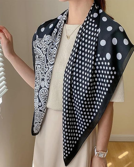 Headscarf Large Square Scarf 35" Fashion Scarves Silk Feeling Hair Wrapping Scarfs Hairscarf BA16