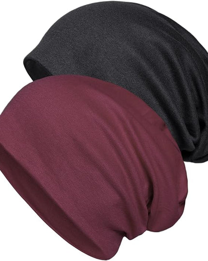 Senker Fashion Slouchy Beanie Hats for Women Men, Chemo Headwear Cotton Beanies Soft Lightweight Chemo Skull Cap Elastic