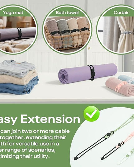 36Pcs Silicone Cable Ties, 6 Colors Data Cable Organizer Ties, 3 Sizes Cord Ties for Charging Cables, Wire Organizers, Electrical Cords, Computer Wires, Cord Organizers