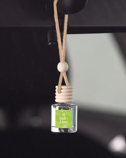 CANDECraftCo Car Air Hanging Fragrance Oil, Car Auto Freshener for Essential Oils, Scents Fragrance Aromatherapy Automobile Diffuser, Long Lasting (Salt & Lime)