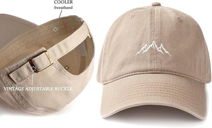 FURTALK Baseball Cap Men Mountain Embroidery Dad Hat Unstructured Soft Vintage Washed Cotton Outdoor Hats for Men