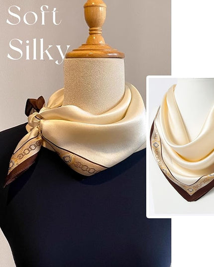 Dailyacc Hair Bandanas Scarf For Women Lightweight Fashion Neck Silk Satin Head Scarves For Sleeping Handbags Scarf
