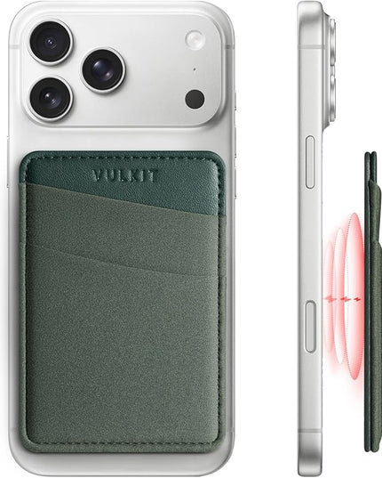 VULKIT Magnetic Phone Wallet for MagSafe- RFID Blocking - Card Holder Wallet for iPhone 16/15/14/13/12 Series & Phone Case with MagSafe