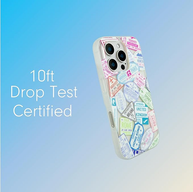 Sonix Case for iPhone 16 Pro | Compatible with MagSafe | 10ft Drop Tested | Passport Stamps