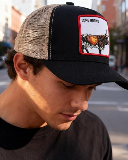 Classic Unisex Various Animal Series Embroidery Farm Adjustable Mesh Snapback Trucker Hat