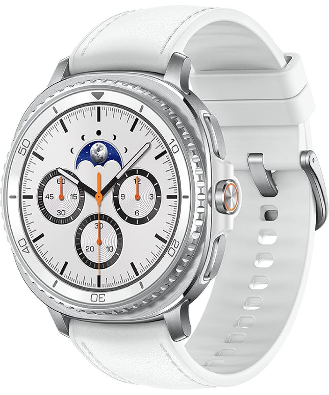Samsung Galaxy Watch 8 Classic (2025) 46mm LTE Smartwatch, Cushion Design, Rotating Bezel, Quick Button, Sleep Coaching, Running Coach, Energy Score, White [US Version, 2 Yr Warranty]