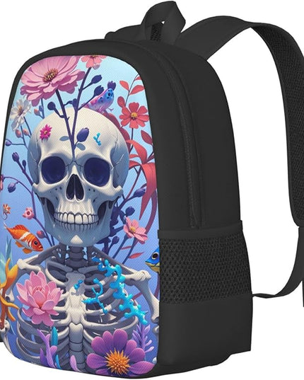 Skeleton Seaweed Notebook Backpack Fits 15 Inch Laptop Work Backpack Casual Daypack