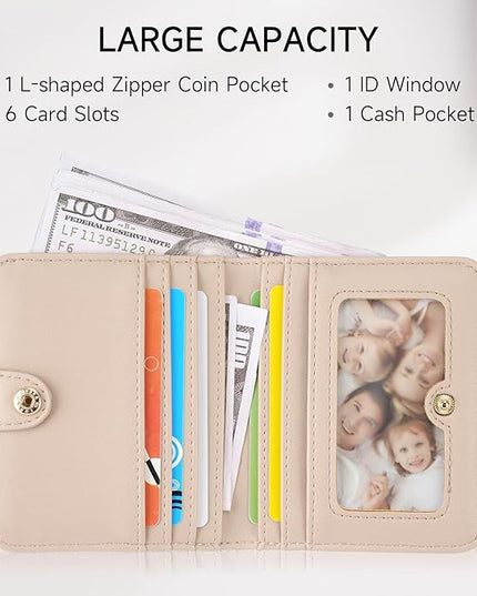 KITEVIUN Small RFID Wallet Women Ultra Thin Slim Womens Wallet Mini Compact Bifold Pocket Ladies Wallets for Women YELLOW