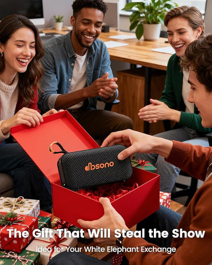 Bluetooth Speaker Stereo 20W Loud Sound: 30H Playtime, IPX5 Water Resistant, Portable Wireless Speakers, Powerful Bass, Lightshow, Birthday Gifts for Men/Adults/Teens, Beach Vacation Essentials, Black