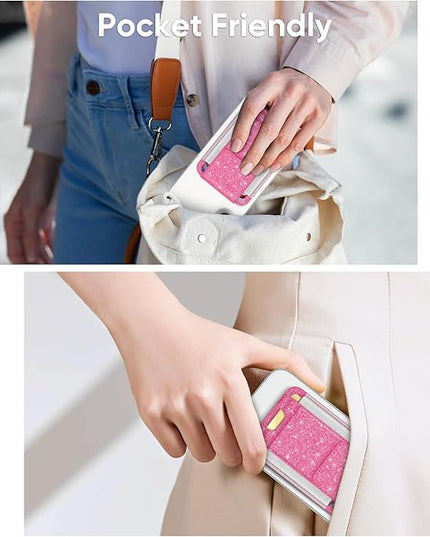 FINPAC MagSafe Wallet, Magnetic Card Wallet Holder for iPhone 17/16/15/14/13/12 Series, Safe RFID Blocking Slim Leather 6 Card Holder for Women Men